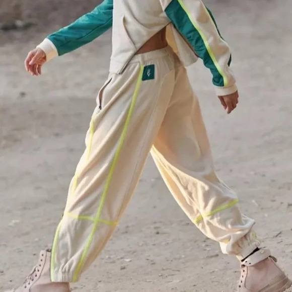 Free People Movement Arena Pants in Ivory Combo - Picture 1 of 7